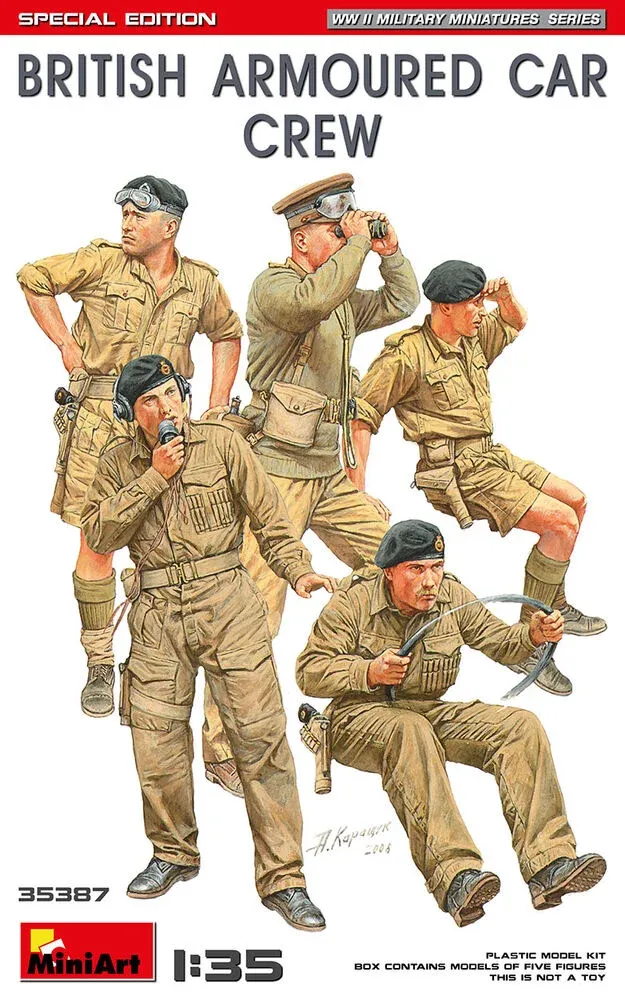 MiniArt 35387 British Armoured Car Crew Special Edition – posádka britského obrněného vozu (1/35)