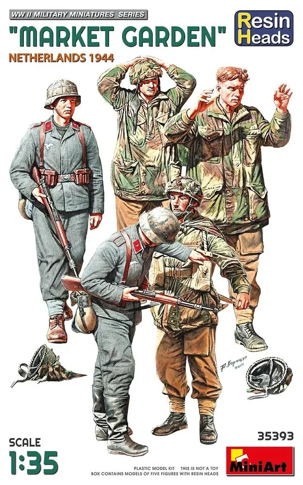 MiniArt 35393 resinové hlavy "Market Garden" (Nizozemsko 1944), 1/35 (5 ks)