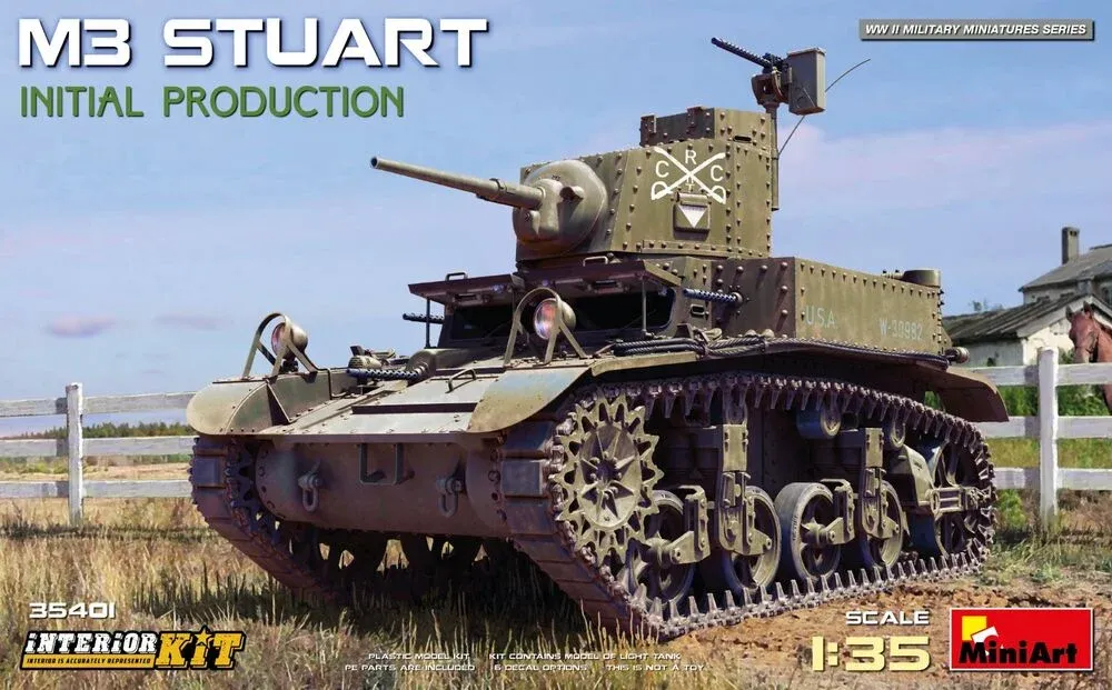 MiniArt 35401 M3 Stuart raná výrobní verze s interiérem (1/35)