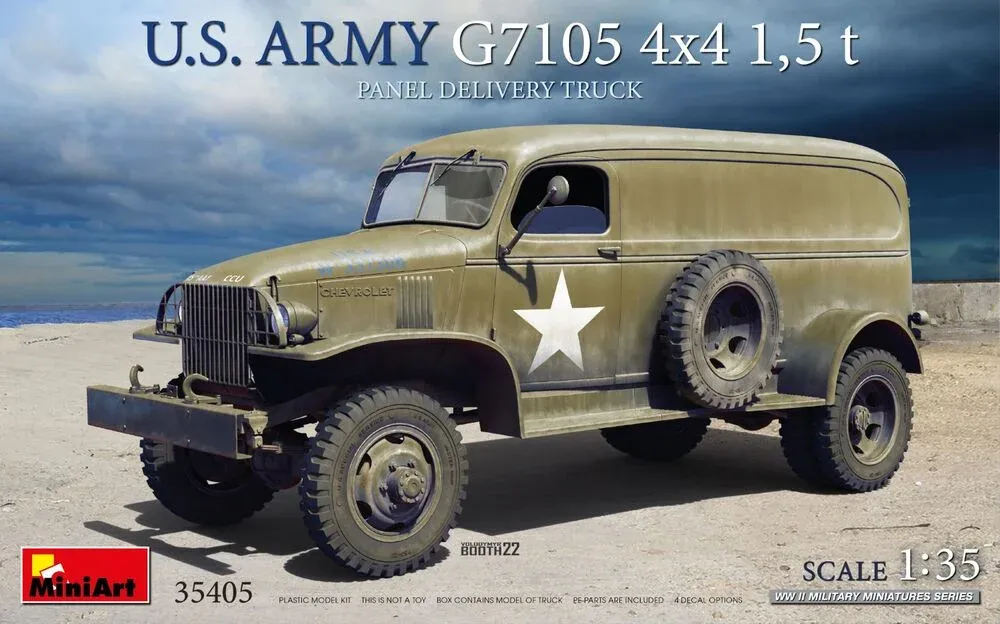 MiniArt 35405 U.S. Army G7105 4x4 1,5 t skříňová dodávka (1/35)