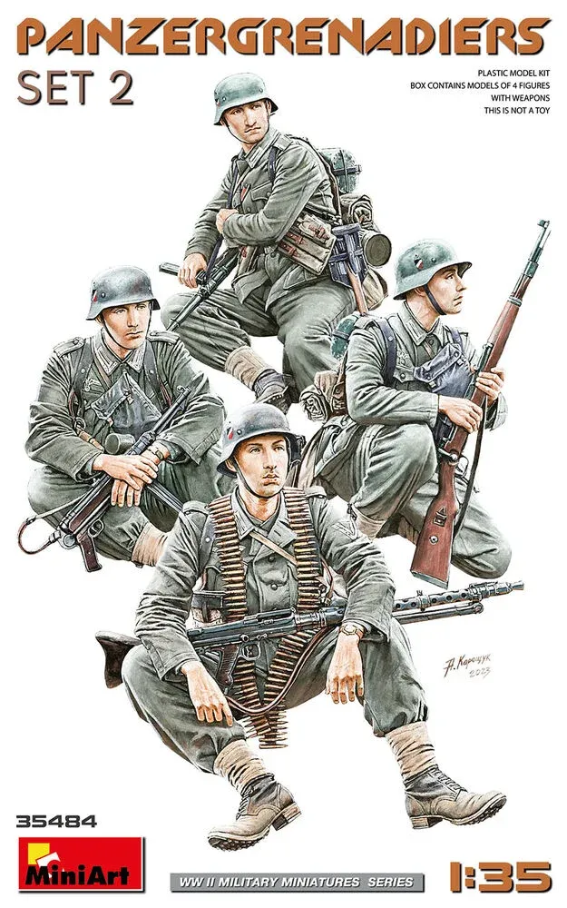 MiniArt 35484 Panzergrenadiers Set 2 – němečtí panzergrenadýři 1/35 (5 figurek)