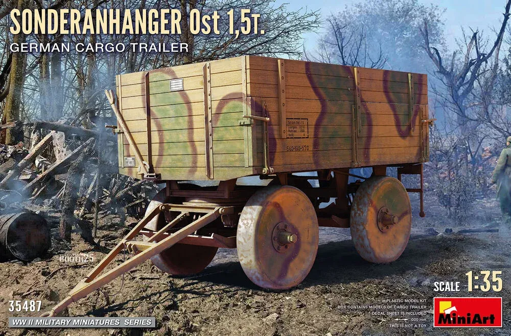 MiniArt 35487 Sonderanhänger Ost 1,5t německý nákladní přívěs (1/35)