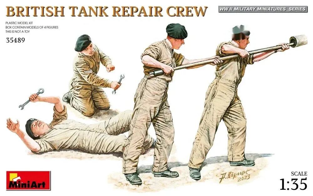 MiniArt 35489 British Tank Repair Crew – britští tankoví mechanici (1/35)