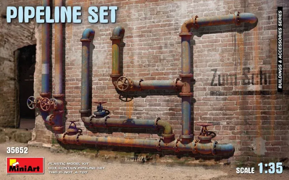 MiniArt 35652 sada potrubí 1/35 (Pipeline Set)