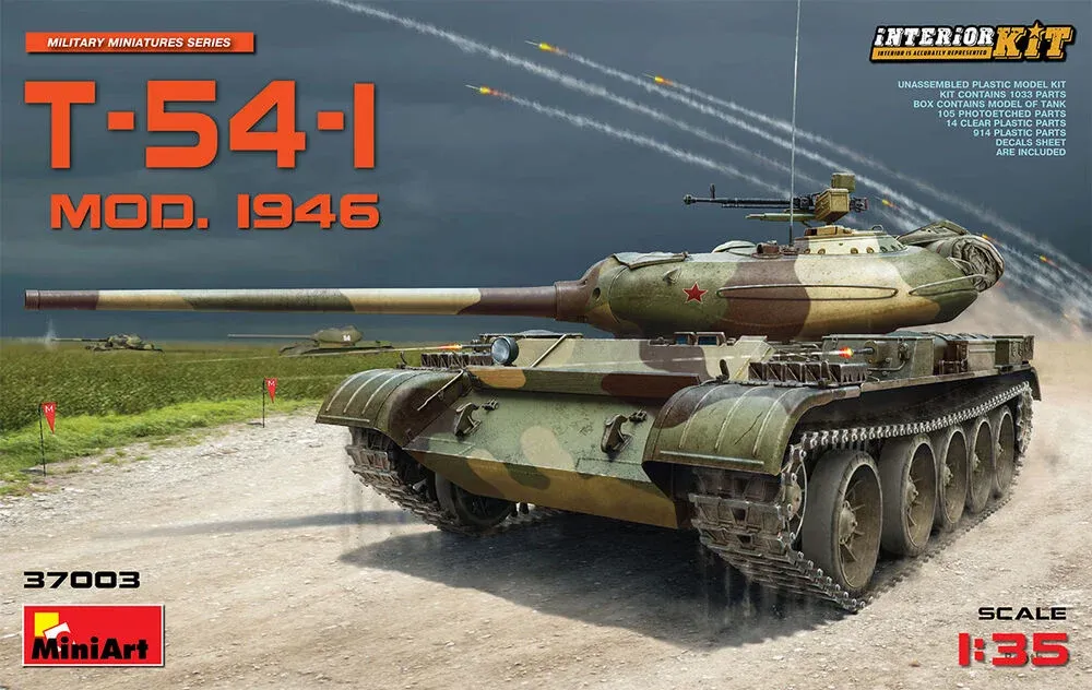 MiniArt 37003 T-54-1 sovětský střední tank s interiérem (1/35)