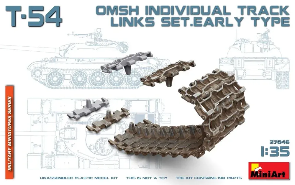 MiniArt 37046 T-54 OMSh jednotlivé články pásů, raný typ (1/35)