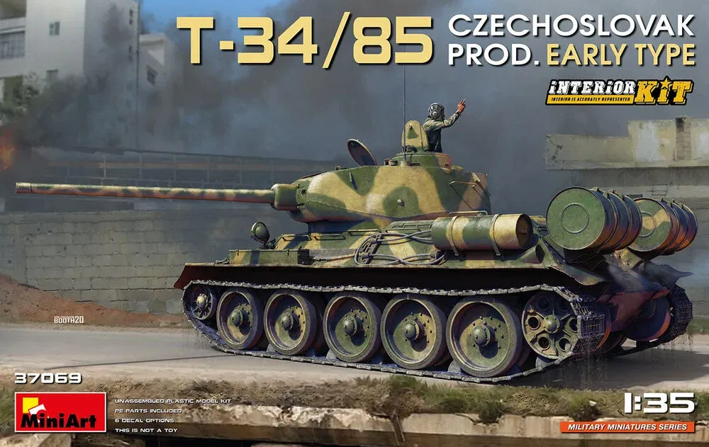 MiniArt 37069 T-34/85 československé výroby, rané provedení, Interior Kit (1/35)