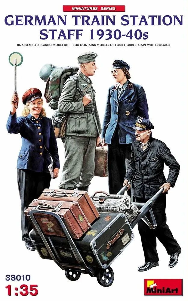 MiniArt 38010 1/35 německý nádražní personál 1930–40 (stavebnice figurek)