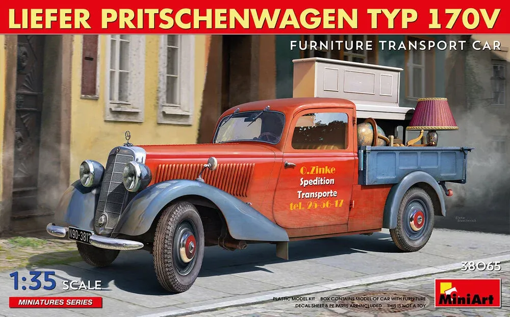 MiniArt 38065 1/35 Liefer Pritschenwagen Typ 170V vůz na přepravu nábytku