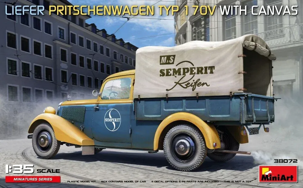 MiniArt 38072 1/35 Liefer Pritschenwagen Typ 170V s plachtou