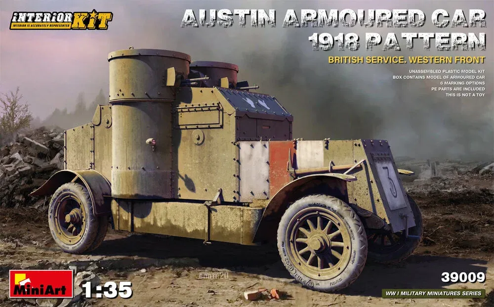 MiniArt 39009 Austin Armoured Car 1918 Pattern – britská služba, západní front, Interior Kit (1/35)