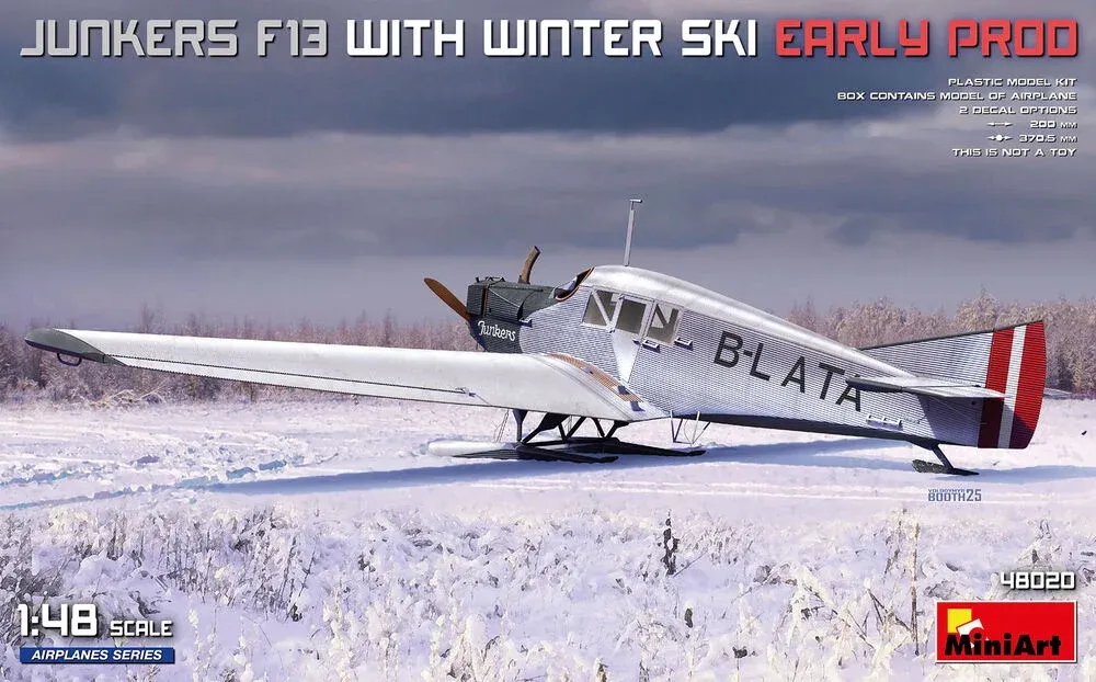 MiniArt 48020 Junkers F.13 s lyžovým podvozkem, raná výroba (1/48)