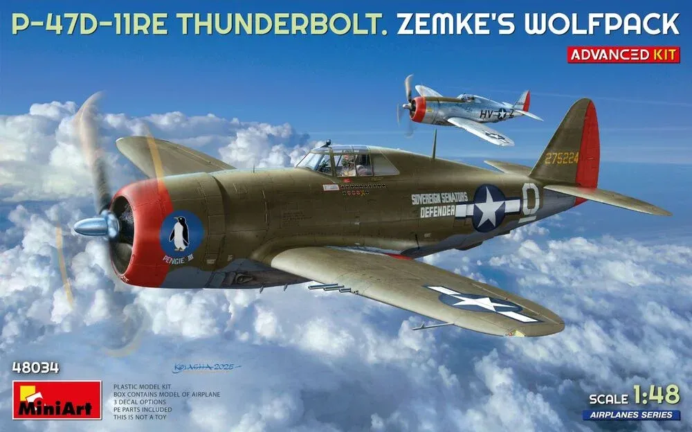 MiniArt 48034 P-47D-11RE Thunderbolt „Zemke's Wolfpack" Advanced Kit (1/48)