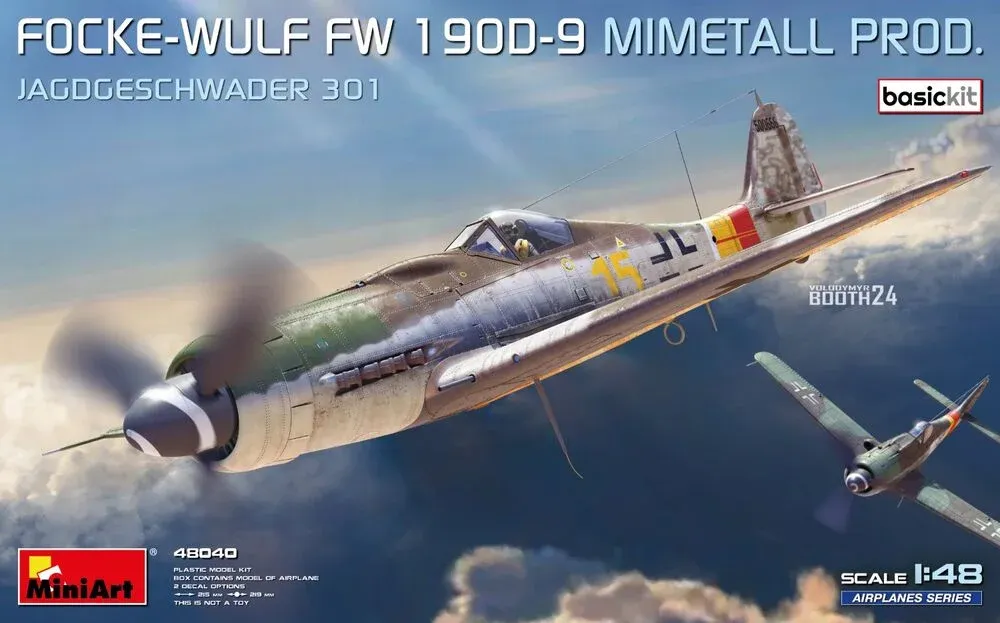 MiniArt 48040 Focke-Wulf Fw 190D-9 Mimetall Prod. Basic Kit JG 301 (1/48)