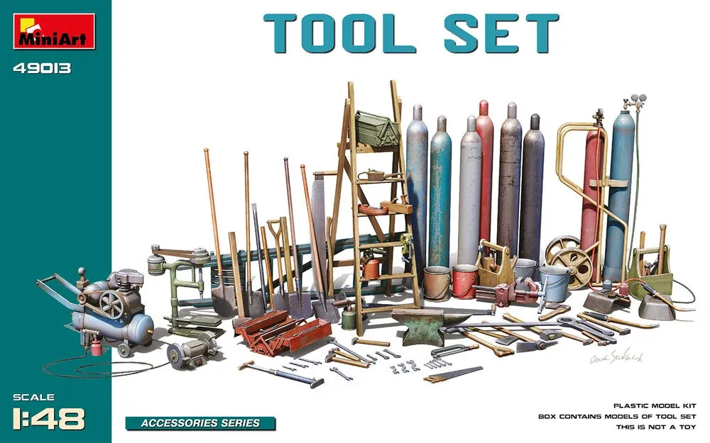MiniArt 49013 Tool Set – sada nářadí (1/48)