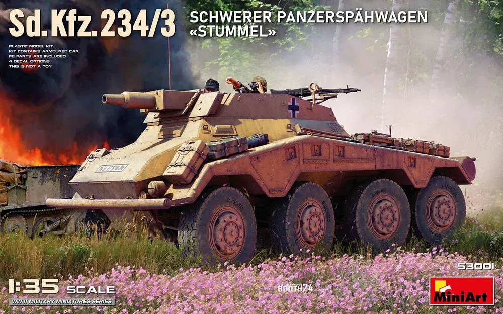 MiniArt 53001 Sd.Kfz.234/3 Schwerer Panzerspähwagen „Stummel“ (1/35)