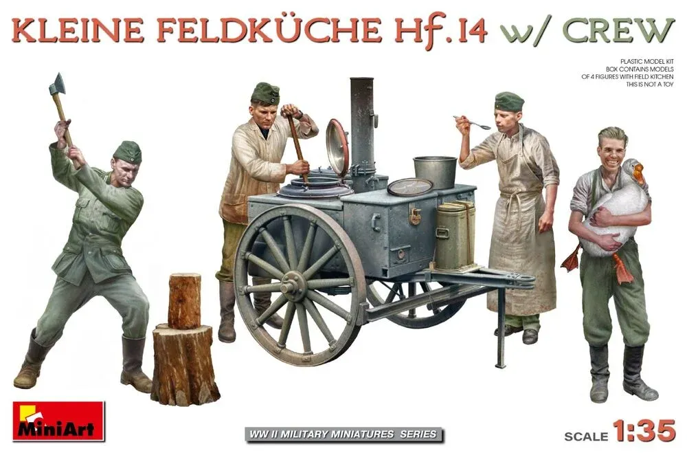 MiniArt 1/35 Kleine Feldküche Hf.14 polní kuchyně s obsluhou