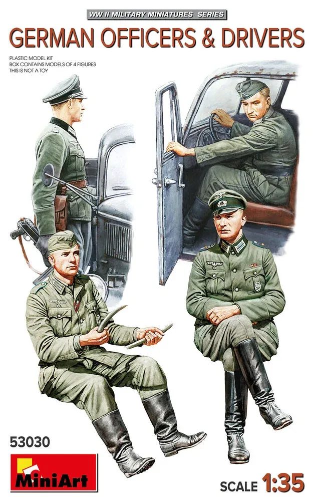 MiniArt 1/35 German Tank Riders Set 2 — němečtí tankisté s resinovými hlavami (5 figurek)