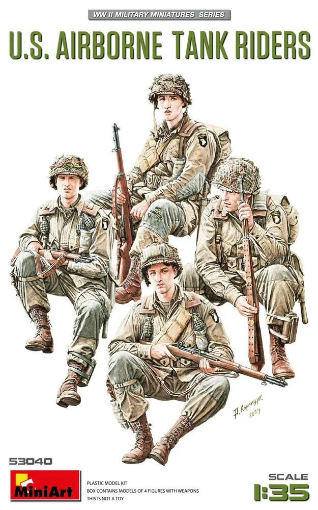 MiniArt 53040 U.S. Airborne Tank Riders – američtí výsadkáři na tanku (1/35)