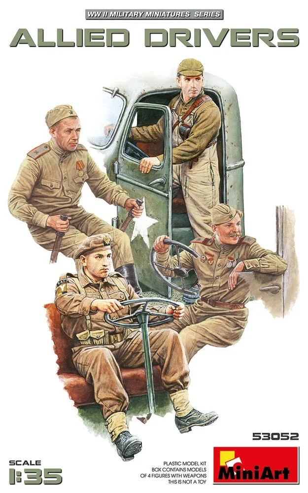 MiniArt 1/35 spojenečtí řidiči (Allied Drivers, 5 figurek)