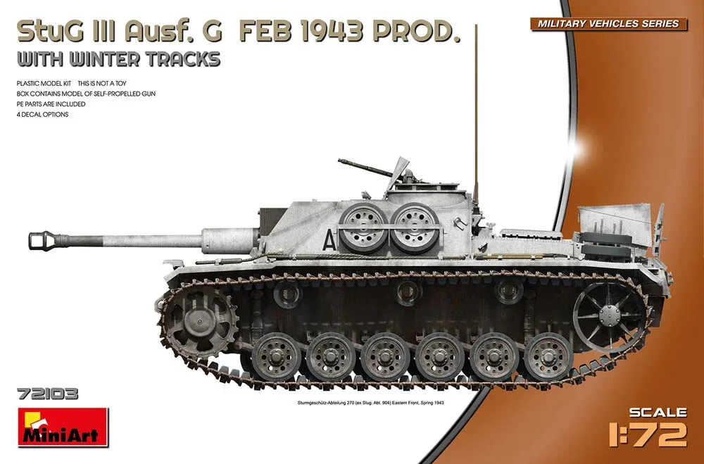 MiniArt 72103 StuG III Ausf. G výroba únor 1943 se zimními pásy (1/72)