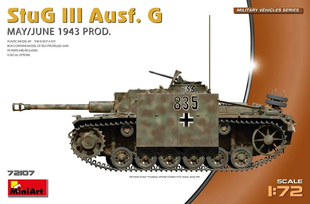 MiniArt 72107 StuG III Ausf. G produkce květen/červen 1943 (1/72)