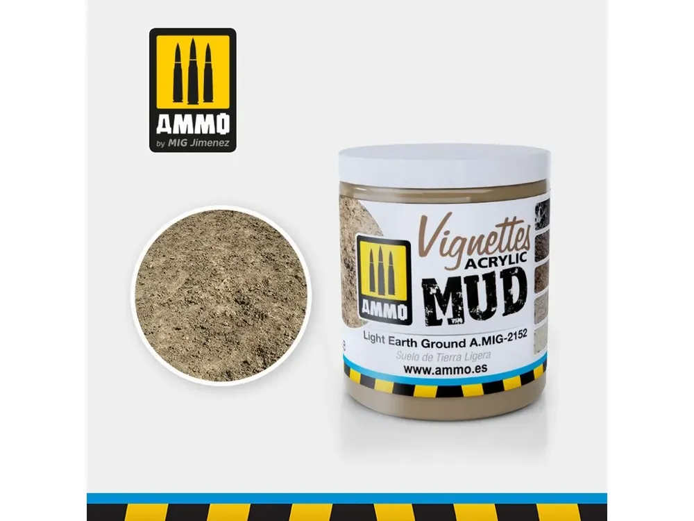 Kelímek akrylové textury AMMO Mig A.MIG-2152 Ground Vignettes světlá zemina 100 ml