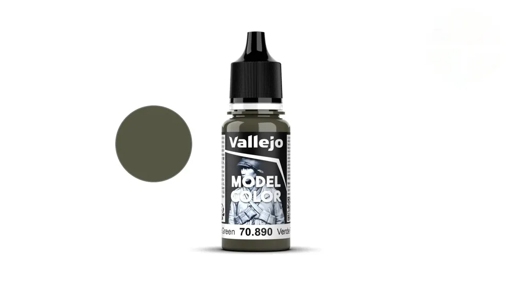 Lahvička akrylové barvy Vallejo Model Color 70890 lomená zelená matná, 18 ml