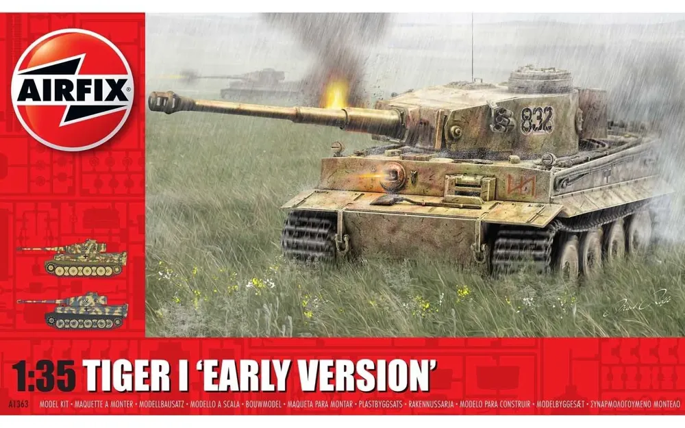 Krabice plastikové stavebnice Airfix Classic Kit A1363 Tiger I raná verze v měřítku 1:35