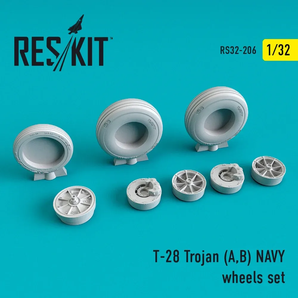 Sada kol Reskit RS32-0206 pro T-28 Trojan NAVY v měřítku 1/32