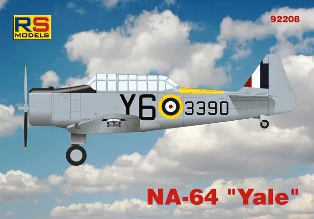 Krabice plastikové stavebnice RS Models 92208 NA-64 Yale v měřítku 1/72