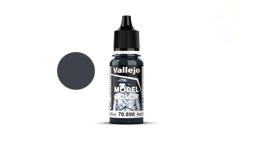 Lahvička akrylové barvy Vallejo Model Color 70898 tmavá námořní modrá matná 18 ml