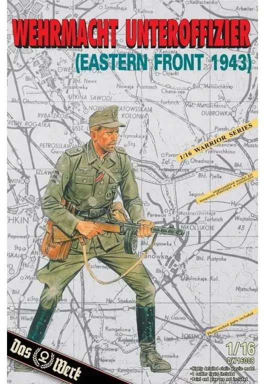 Plastiková stavebnice figurky Das Werk DW16008 poddůstojník Wehrmachtu 1/16, východní fronta 1943