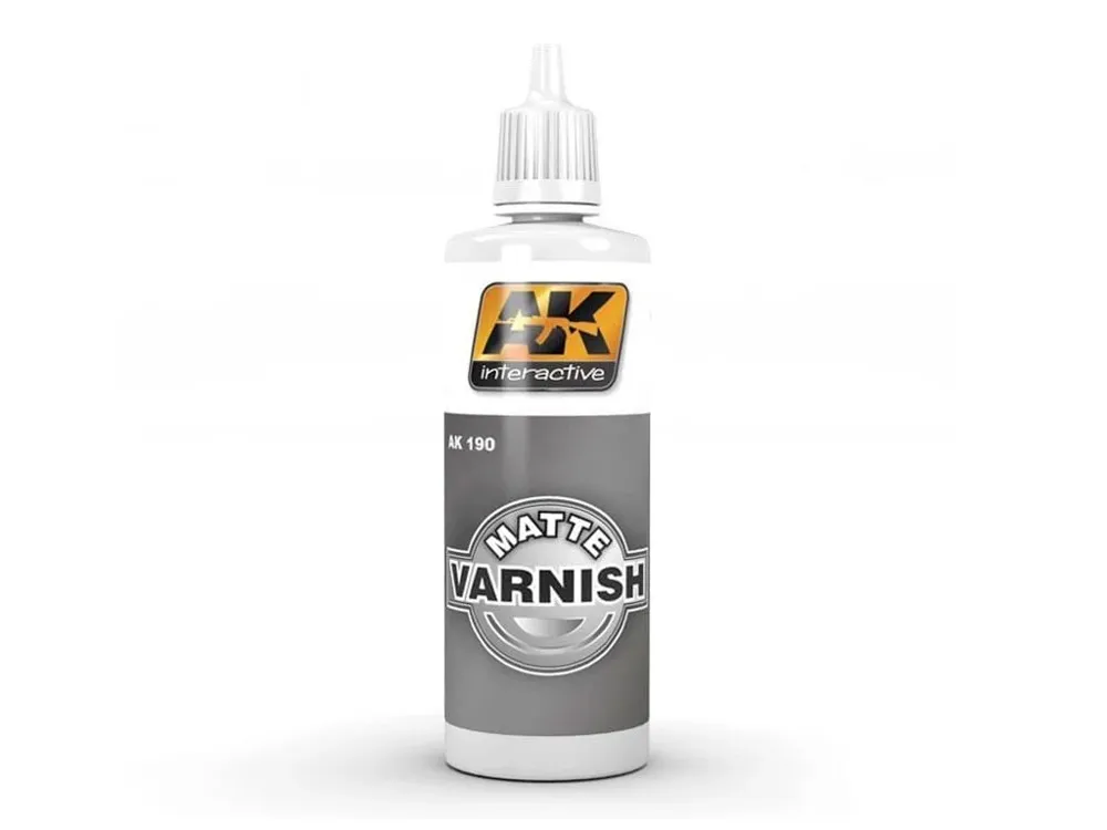 Lahvička akrylového matného laku AK Interactive AK190 Matte Varnish 60 ml
