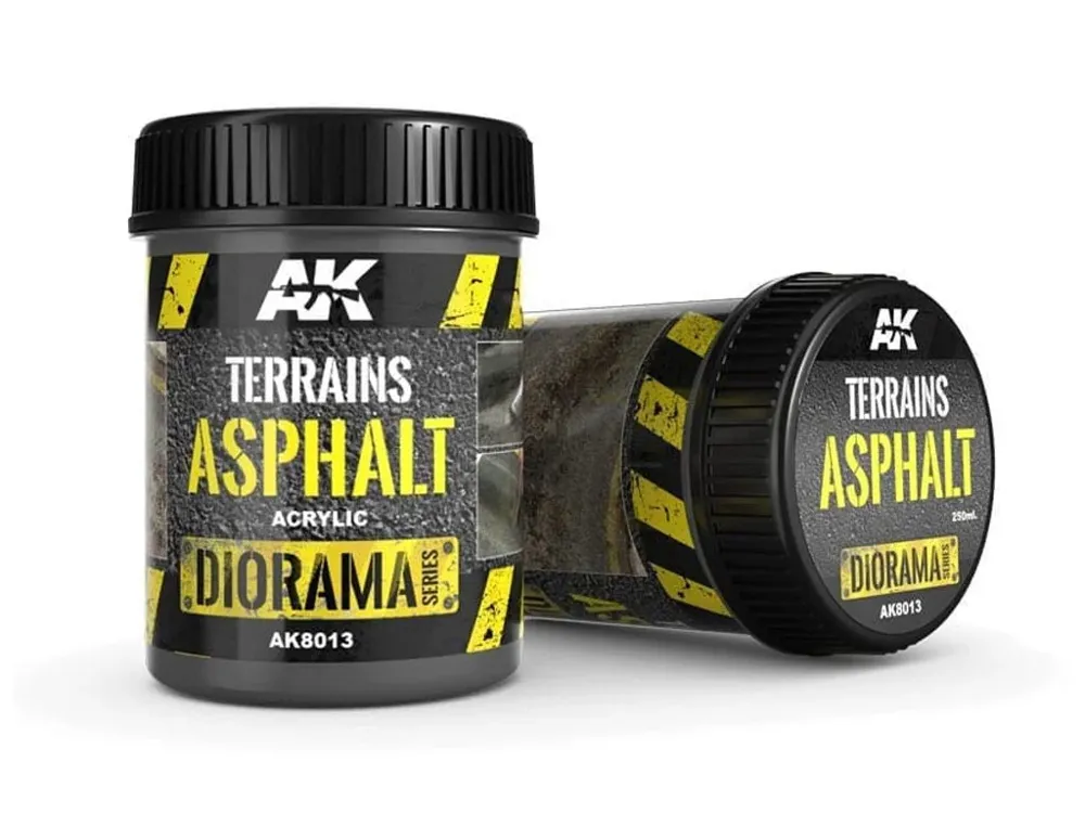 Kelímek akrylové terénní pasty AK Interactive Terrains AK8013 asfalt 250 ml