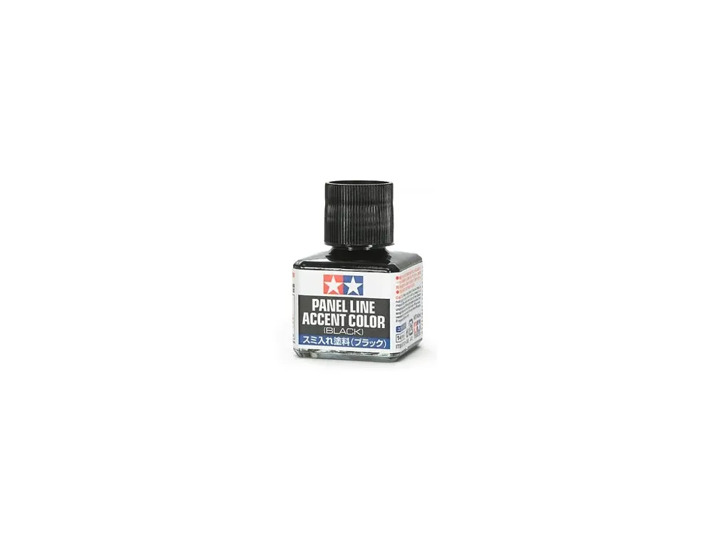 Lahvička Tamiya 87131 Panel Accent Color černá s aplikačním štětcem