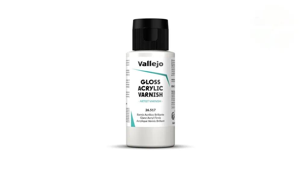 Lahvička lesklého laku Vallejo Varnish 26517 Gloss Varnish 60 ml