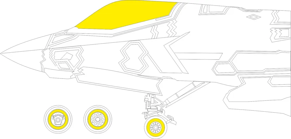 Maskovací sada Eduard EX1096 pro F-35C v měřítku 1/48 ke stavebnici Tamiya
