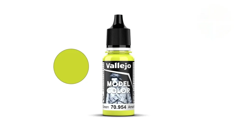 Lahvička akrylové barvy Vallejo Model Color 70954 žlutozelená matná 18 ml