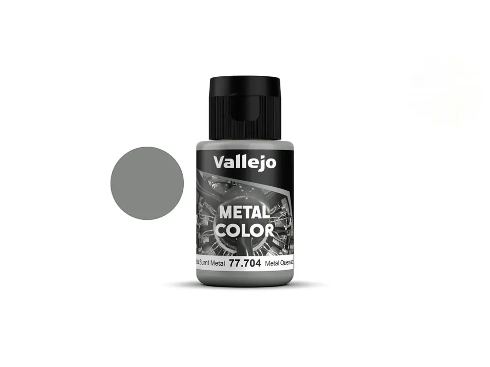 Lahvička akrylové metalické barvy Vallejo Metal Color 77704 světle opálený kov 32 ml