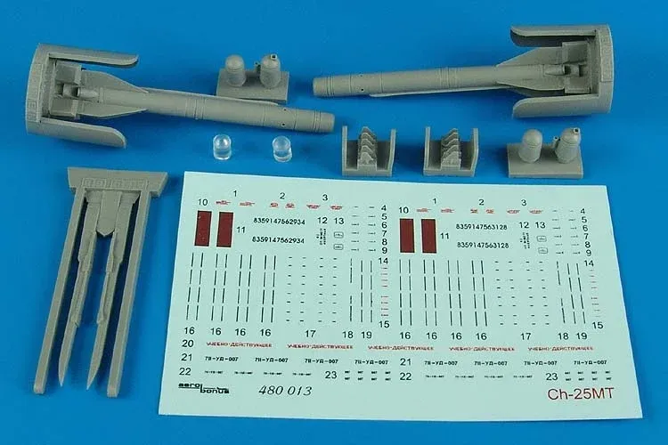 Doplňková sada řízených střel Aires 480013 Ch-25MT (AS-10 Karen) v měřítku 1/48