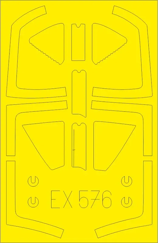 Maskovací sada Eduard EX576 Harrier T.2/T.4/T.8 v měřítku 1/48 pro stavebnici Kinetic
