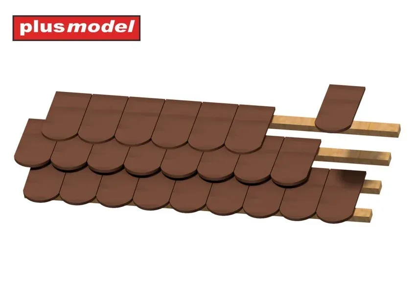 Sada Plus Model 1/35 střešní tašky hladké, samostatné 3D tištěné tašky pro dioráma