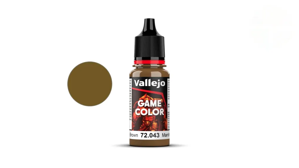 Lahvička akrylové barvy Vallejo Game Color 72043 hnědá Beasty Brown 18 ml
