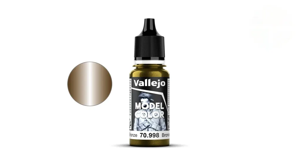 Lahvička akrylové barvy Vallejo Model Color 70998 bronzová metalická 18 ml