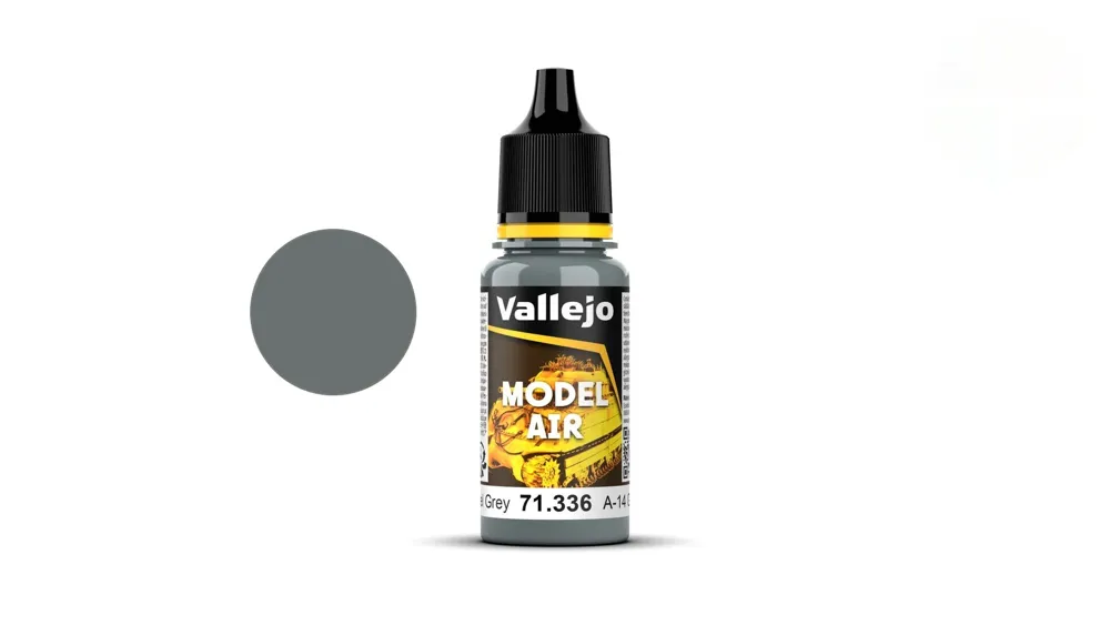 Lahvička akrylové barvy Vallejo Model Air 71336 A14 ocelová šedá 18 ml
