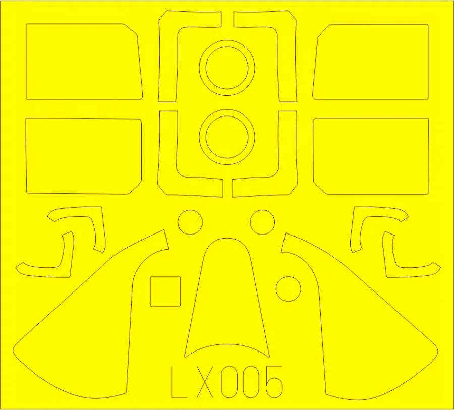 Maskovací sada Eduard LX005 pro model F6F-5 v měřítku 1/24