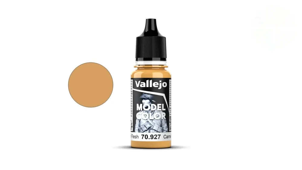 Lahvička akrylové barvy Vallejo Model Color 70927 tmavá tělová matná, 18 ml