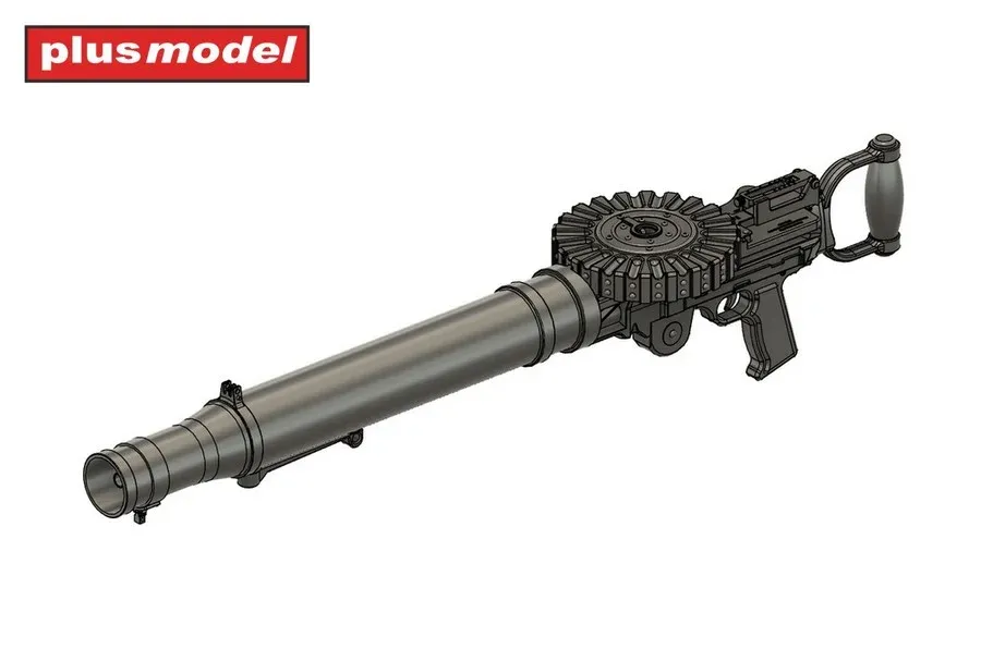 Díly sady Plus Model DP3063 kulomet Lewis pattern C v měřítku 1/35 z 3D tisku