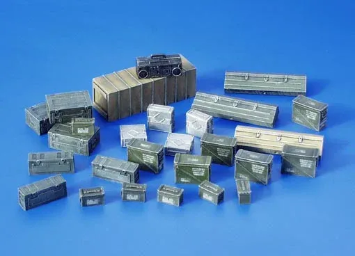 Resinová sada Plus Model 125 muniční přepravní bedny moderního typu v měřítku 1/35